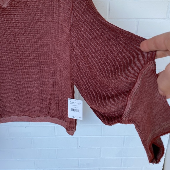 NWT FREE PEOPLE WE THE FREE Cinnamon Thermal
Waffle Knit Boho Top Size M - Picture 8 of 15